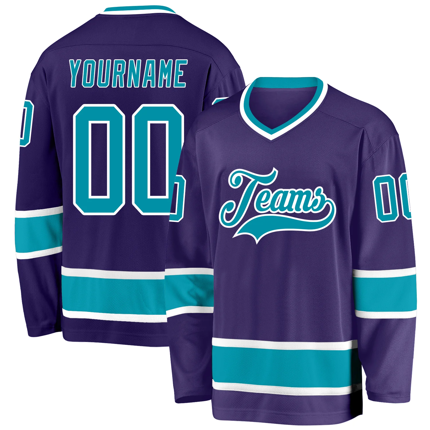 purple_0163.webp Custom Purple Teal-White Hockey Jersey - Image 1