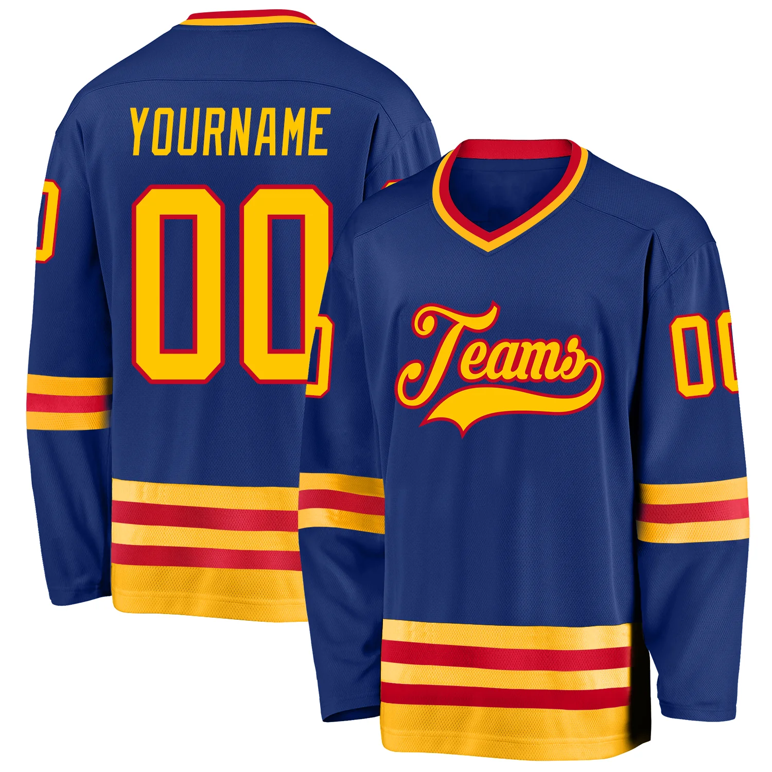 royal_0220.webp Custom Royal Gold-Red Hockey Jersey - Image 1
