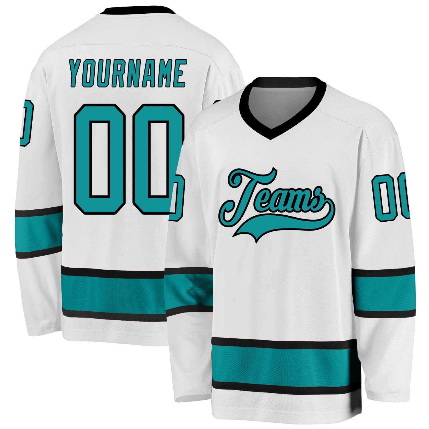 white_0659.webp Custom White Aqua-Black Hockey Jersey - Image 1