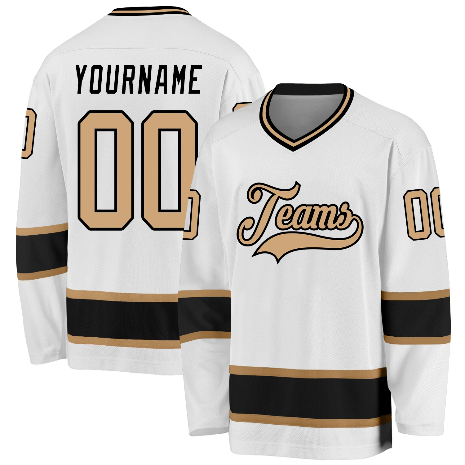 white_0680.webp Custom White Old Gold-Black Hockey Jersey - Image 1
